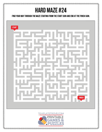 Printable Hard Maze #24