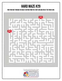 Printable Hard Maze #29