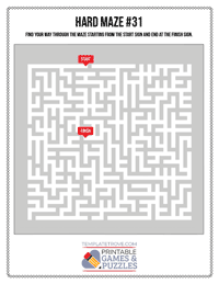 Printable Hard Maze #31