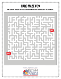 Printable Hard Maze #39