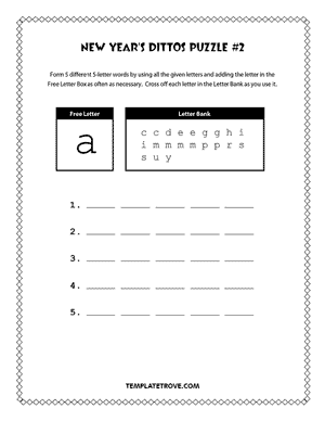 Printable Christmas Dittos Puzzle #2