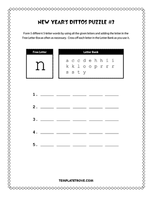 Printable Christmas Dittos Puzzle #3