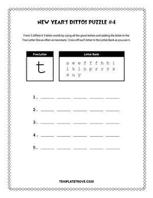 Printable Christmas Dittos Puzzle #4