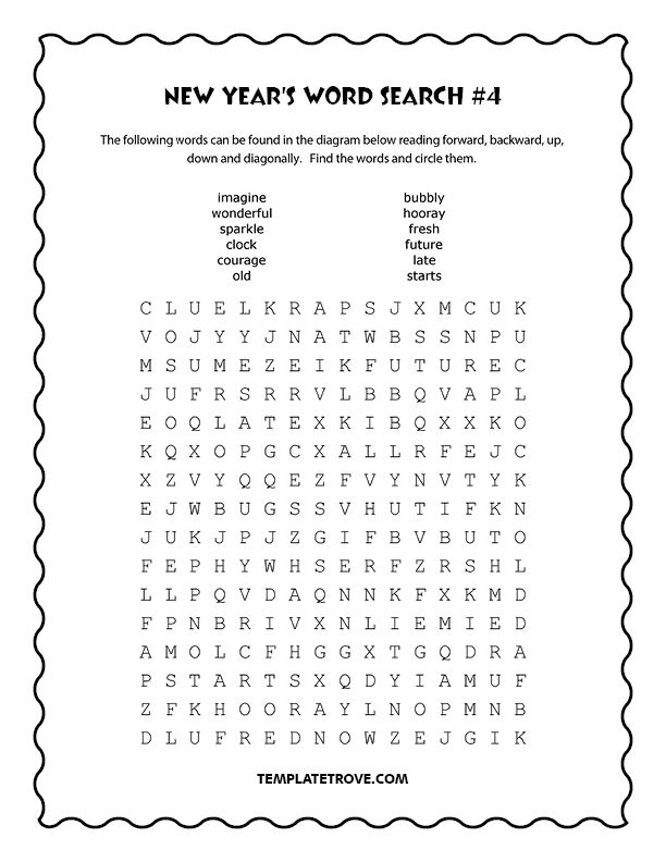 Word Search Worksheets For Grade 4 | crossword for kids