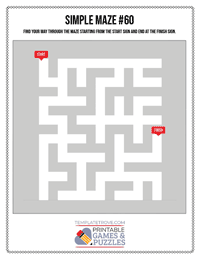 Printable Simple Maze #60