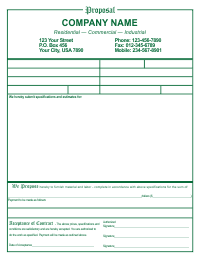 Proposal Template 1 - Green