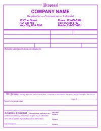 Proposal Template 1 - Purple