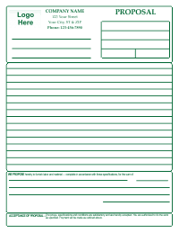 Proposal Template 2 - Green