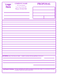 Proposal Template 2 - Purple