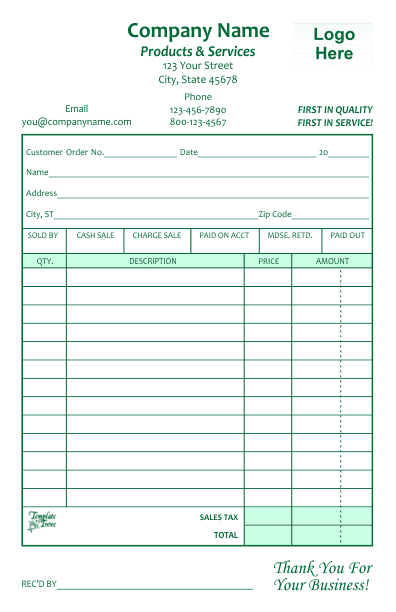 receipt templates