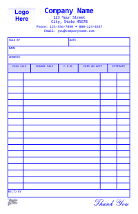 Receipt Template 2 - Blue