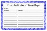 Recipe Card Template 1