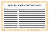 Recipe Card Template 1 - Orange