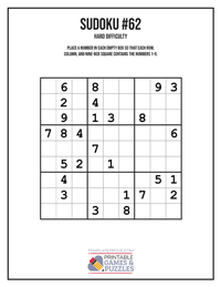 Sudoku Hard #62