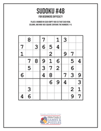 Sudoku for Beginners #48