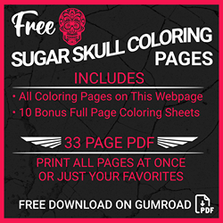 Sugar Skull Coloring Pages