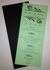 Menu Card Before Assembly