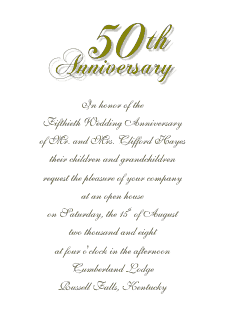 Wedding Anniversary Invitations