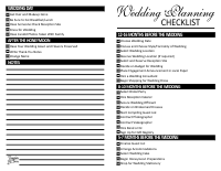 Wedding Planning Checklist