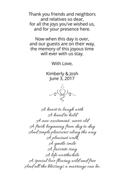 Back Wedding Program Template 11