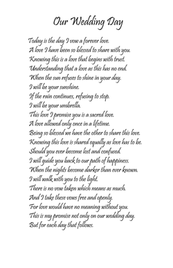 Back Wedding Program Template 4