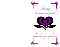 Wedding Program Cover 1 - Deep Violet