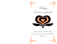 Wedding Program Cover 1 - Peach