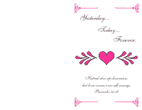 Wedding Program Cover 1 - Hot Pink