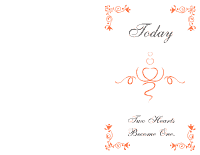 Wedding Program Cover 3 - Autumn Orange