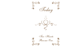 Wedding Program Cover 3 - Brown