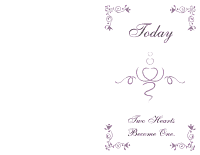 Wedding Program Cover 3 - Dusty Plum