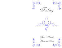 Wedding Program Cover 3 - Electric Blue