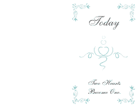 Wedding Program Cover 3 - Light Blue Green