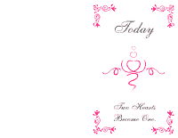 Wedding Program Cover 3 - Neon Red