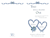 Wedding Program Cover 4 - Blue