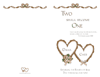 Wedding Program Cover 4 - Brown