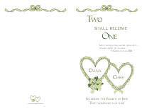 Wedding Program Cover 4 - Moon Green