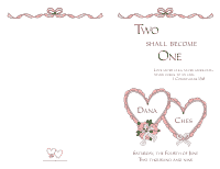 Wedding Program Cover 4 - Pink