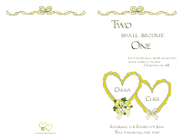 Wedding Program Cover 4 - Yellow