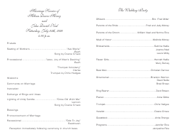 Wedding Program Template 6