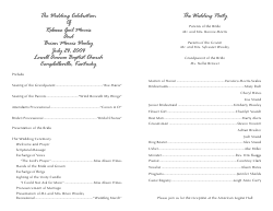 Wedding Program Template 7