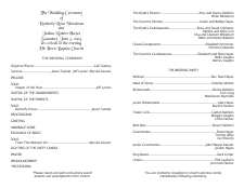 Wedding Program Templates