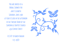 Wedding Shower Invitation 1 - Baby Blue