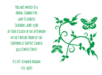 Wedding Shower Invitation 1 - Green