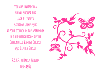 Wedding Shower Invitation 1 - Hot Pink