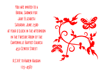 Wedding Shower Invitation 1 - Red