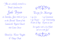 Wedding Shower Invitation 2 - Electric Blue