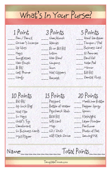 What's In Your Purse Bridal Shower Game 1-1