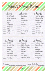 What's In Your Purse Bridal Shower Game 1-3