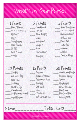 What's In Your Purse Bridal Shower Game 1-5